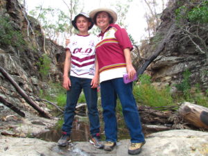 mother and son hike 