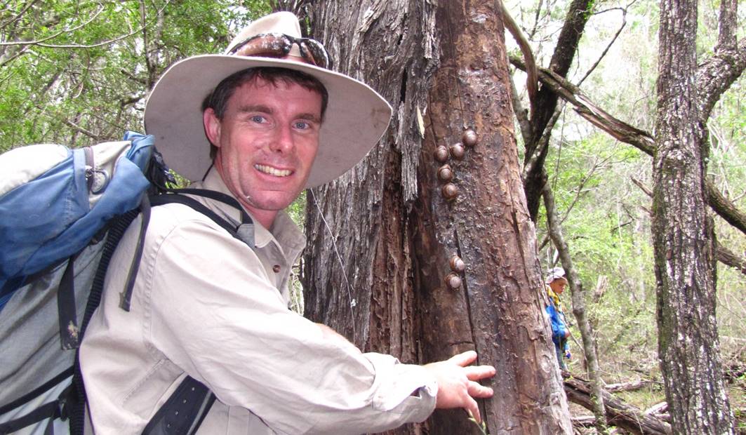 Craig and some snails at Wallaroo