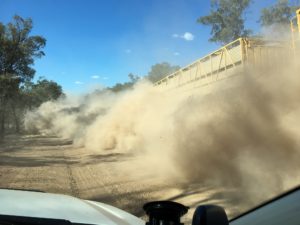 Driving on outback Queensland dirt roads