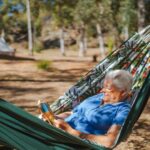 A woman relaxing at Wallaroo Outback Retreat